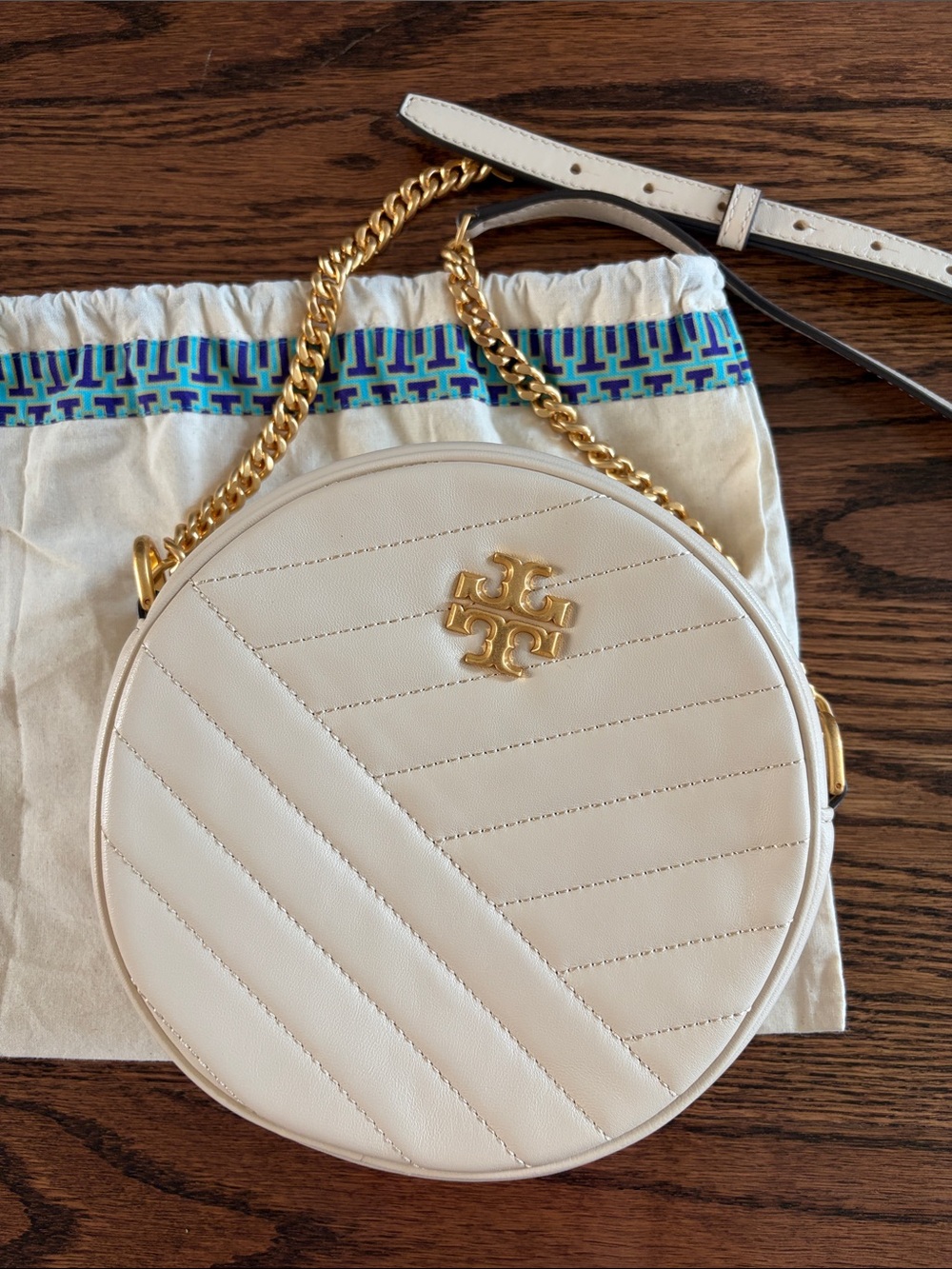 Tory Burch Kira Chevron Circle Crossbody Bag